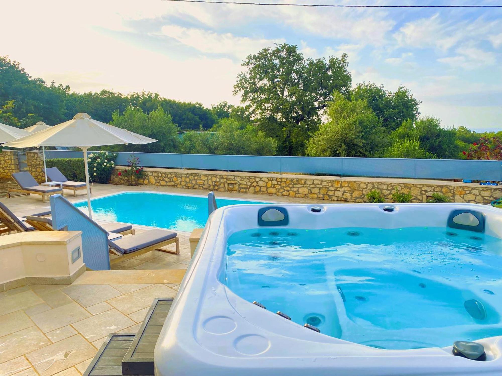Deluxe Villa Ianthos - Outdoor Hot Tub & Kids Pool Gállos Exterior foto